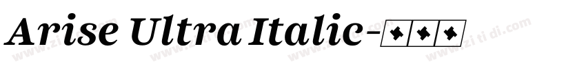 Arise Ultra Italic字体转换